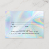 Minimalistisches Geschenkzertifikat Visitenkarte (Rückseite)