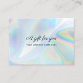 Minimalistisches Geschenkzertifikat Visitenkarte (Vorderseite)