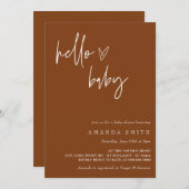 Minimalistisches Geschlecht Neutral Boho Hallo Bab Einladung (Vorne/Hinten)