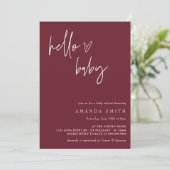 Minimalistisches Geschlecht Neutral Boho Hallo Kin Einladung (Stehend Vorderseite)