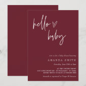 Minimalistisches Geschlecht Neutral Boho Hallo Kin Einladung (Vorne/Hinten)