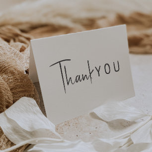 Minimalistisches Geschlecht - Neutral geflochtener Dankeskarte