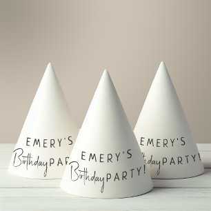 Minimalistisches Geschlecht, neutral mit Name Gebu Partyhütchen