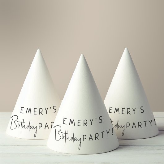 Minimalistisches Geschlecht, neutral mit Name Gebu Partyhütchen