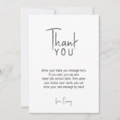 Minimalistisches Geschlecht neutrale flache vertik Dankeskarte (Vorderseite)