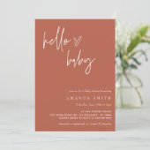 Minimalistisches Geschlecht Neutrale Wüste Hallo B Einladung (Stehend Vorderseite)