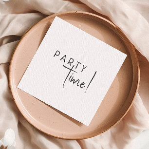 Minimalistisches Geschlecht Neutrales Party Zeit z Serviette