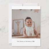 Minimalistisches Geschlecht neutralisiert jedes Fo Einladung (Rückseite)