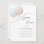 Minimalistisches Geschlechterverhältnis zwischen R Einladung (Vorderseite)