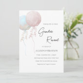 Minimalistisches Geschlechterverhältnis zwischen R Einladung (Stehend Vorderseite)