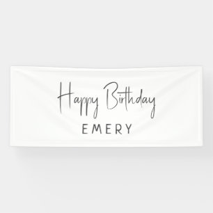 Minimalistisches geschlechtsneutrales Happy Birthd Banner