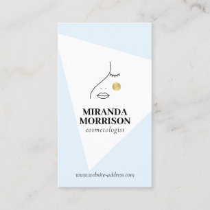 Minimalistisches Gesicht Beauty Logo Kosmetologin Visitenkarte
