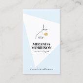 Minimalistisches Gesicht Beauty Logo Kosmetologin Visitenkarte (Vorderseite)