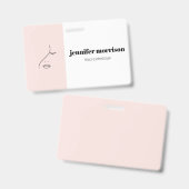 Minimalistisches Gesicht Beauty Logo Makeust Künst Ausweis (Vorder- & Rückseite)