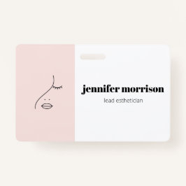 Minimalistisches Gesicht Beauty Logo Makeust Künst Ausweis