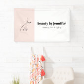 Minimalistisches Gesicht Beauty Logo Makeust Künst Banner (Insitu)