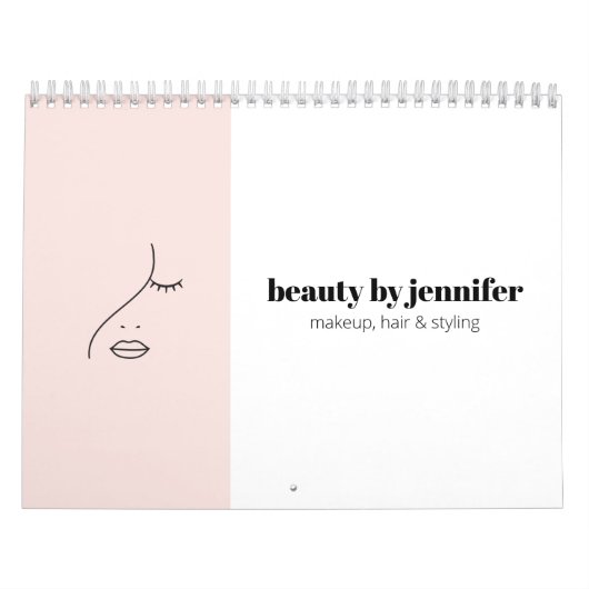 Minimalistisches Gesicht Beauty Logo Makeust Künst Kalender (Titelbild)
