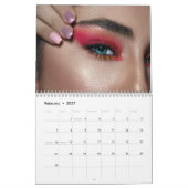 Minimalistisches Gesicht Beauty Logo Makeust Künst Kalender (Feb 2027)