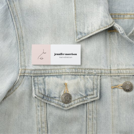 Minimalistisches Gesicht Beauty Logo Makeust Künst Namensschild (Beispiel)