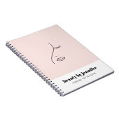 Minimalistisches Gesicht Beauty Logo Makeust Künst Notizblock (Rechte Seite)