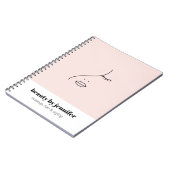 Minimalistisches Gesicht Beauty Logo Makeust Künst Notizblock (Linke Seite)