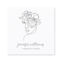 Minimalistisches Gesicht Beauty Logo Makeust Künst