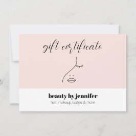 Minimalistisches Gesicht Beauty Logo Rosa Geschenk