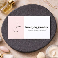 Minimalistisches Gesicht-Logo Facialist Blush Rosa