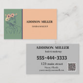 Minimalistisches Gesicht Schönheitshaar & Make-up  Visitenkarte (Vorne/Hinten)