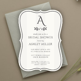 Minimalistisches gestrichenes weißes Brautparty Einladung