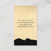 Minimalistisches Gewebe Visitenkarte (Rückseite)