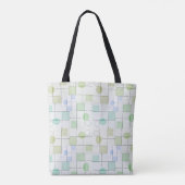 Minimalistisches Gittermuster mit weichen, pastell Tasche (Rückseite)