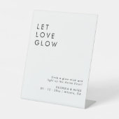 Minimalistisches Glow Stick Wedding Off Sign Sockelschild (Vorderseite)