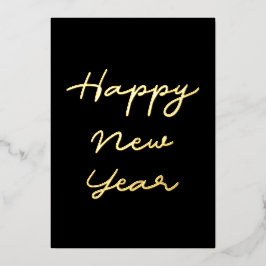 Minimalistisches Glück im neuen Jahr Folien Feiertagskarte