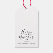 Minimalistisches Glück im neuen Jahr Geschenkanhänger (Vorderseite)