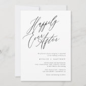 Minimalistisches Glück je nach Foto Hochzeit Einladung (Vorderseite)