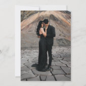 Minimalistisches Glück je nach Foto Hochzeit Einladung (Rückseite)