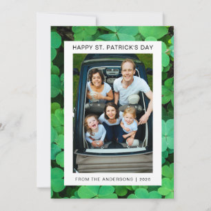Minimalistisches Glück Kleeblatt st. Patrick's Day Feiertagskarte