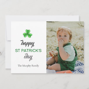 Minimalistisches Glück Kleeblatt st. Patrick's Day Feiertagskarte