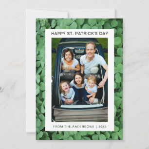 Minimalistisches Glück Kleeblatt st. Patrick's Day Feiertagskarte