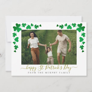 Minimalistisches Glück Kleeblatt st. Patrick's Day Feiertagskarte