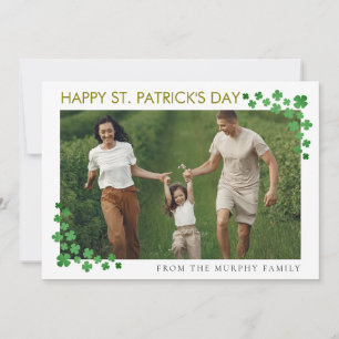 Minimalistisches Glück Kleeblatt st. Patrick's Day Feiertagskarte