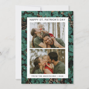 Minimalistisches Glück Kleeblatt st. Patrick's Day Feiertagskarte