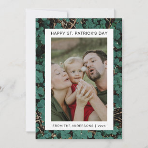 Minimalistisches Glück Kleeblatt st. Patrick's Day Feiertagskarte