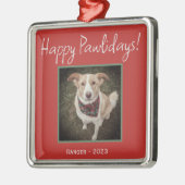 Minimalistisches Glück Pawlidays Pet Holida Ornament Aus Metall (Links)