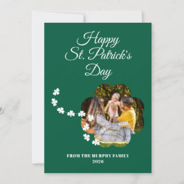 Minimalistisches Glücksklee St. Patrick's Day Foto Feiertagskarte
