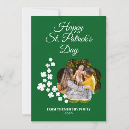 Minimalistisches Glücksklee St. Patrick's Day Foto Feiertagskarte