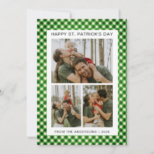 Minimalistisches Glücksklee St. Patrick's Day Foto Feiertagskarte