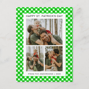 Minimalistisches Glücksklee St. Patrick's Day Foto Feiertagspostkarte