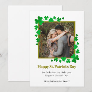 Minimalistisches Glückskleeblatt St. Patricks Day Feiertagskarte